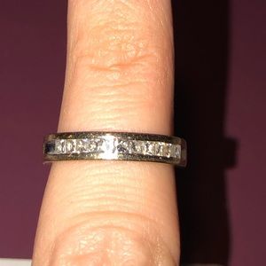 14k HDS Channel Set Princess Cut Diamond Ring